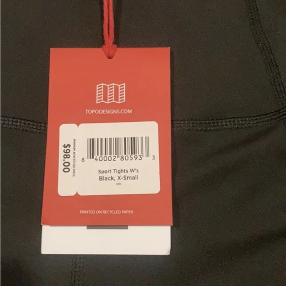 NEW Topo Designs Sports Leggings Women’s Size XS - Picture 5 of 5